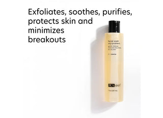 PCA Skin Facial Wash Oily/Problem exfoliates, soothes, purifies, protects skin, and minimizes breakouts.