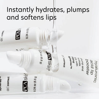 PCA Skin Hyaluronic Acid Lip Booster instantly hydrates, plumps, and softens lips.