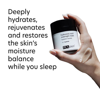 PCA Skin Hyaluronic Acid Overnight Mask deeply hydrates, rejuvenates, and restores skin’s moisture balance while you sleep