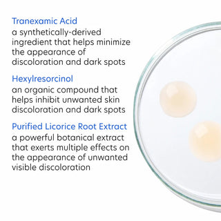 PCA Skin Pigment Gel Pro key ingredients: Tranexamic Acid, Hexylresorcinol, and Licorice Root Extract to help minimize dark spots and visible discoloration.