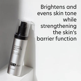 PCA Skin Vitamin B3 Brightening Serum brightens and evens skin tone while strengthening the skin’s barrier function.